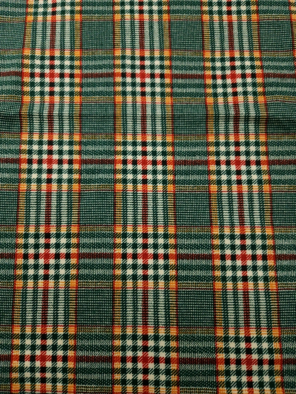 Concord Fabrics Inc Vintage Green Plaid Mid Weight Fabric Yardage 148x46 4 Yards